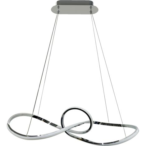 Lampada a sospensione Marco cromo LED 42W 4000K Milagro