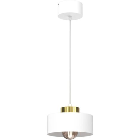 Lampada a sospensione Marti bianca oro E27 Luminex