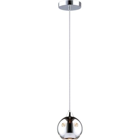Lampada a sospensione Martin cromata vetro E14 Italux