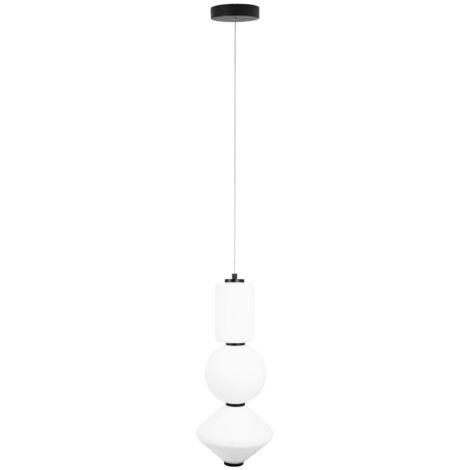 Lampada a sospensione Maxlight Akiko nera LED 16W 3 vetri