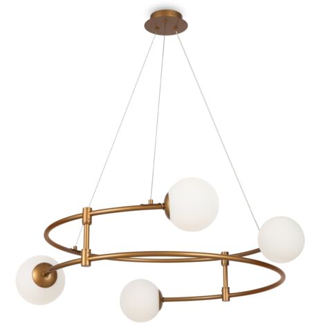 Lampada a sospensione Maytoni Balance ottone 4 luci Ø61