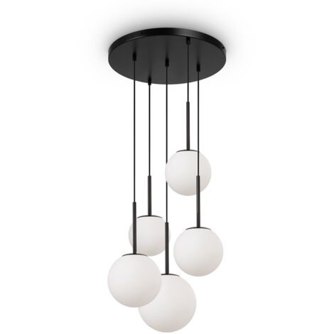 Lampada a sospensione Maytoni Basic Form nera 5xE14 Ø45
