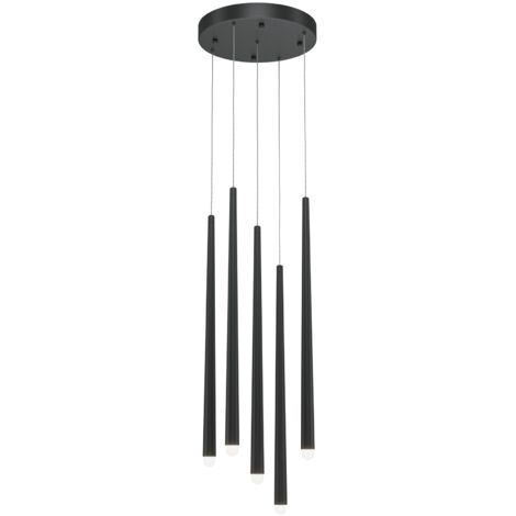 Lampada a sospensione Maytoni Cascade LED nera 150 cm