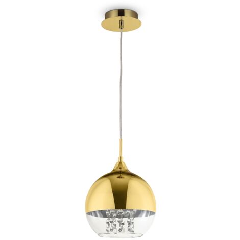 Lampada a sospensione Maytoni Fermi Ø20 ottone cristalli