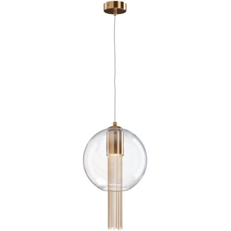Lampada a sospensione Maytoni Flusso vetro bronzo Ø25 GU10