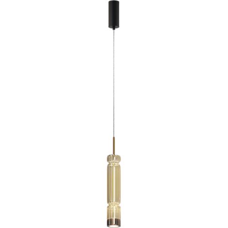 Lampada a sospensione Maytoni Ordo nero/ottone LED 12W