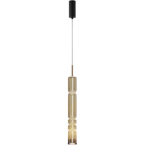 Lampada a sospensione Maytoni Ordo ottone/nero LED 12W