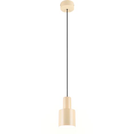 Lampada a sospensione, metallo, beige, 12x150x12 cm, Agudo