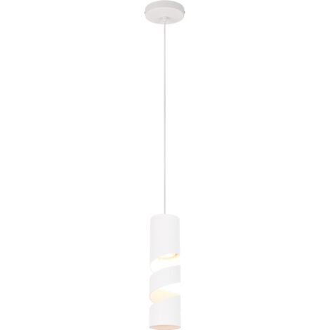 Lampada a sospensione, metallo, bianco opaco, 12x150x12 cm, Stream