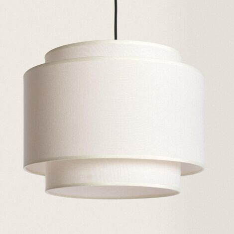 Lampada a Sospensione Metallo e Tessuto Arija Beige