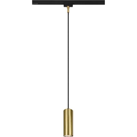 Lampada a sospensione, metallo, ottone satinato, 6x180x6 cm, Duoline