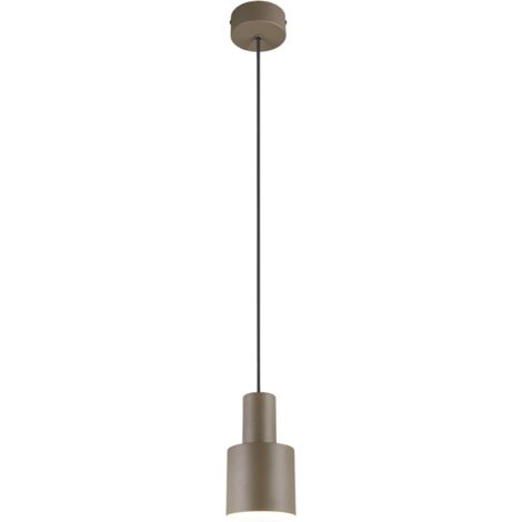 Lampada a sospensione, metallo, taupe, 12x150x12 cm, Agudo