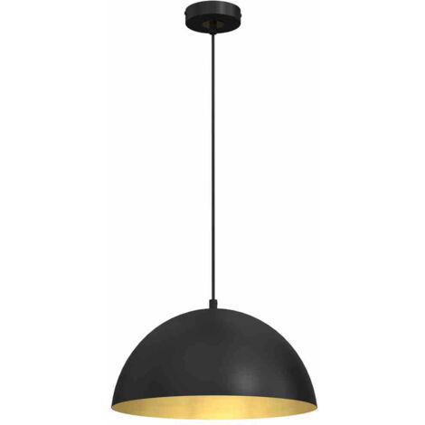 Lampada a sospensione Milagro Beta nera oro Ø35 E27