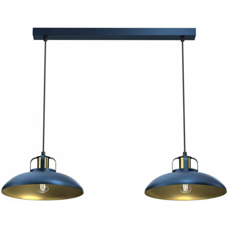Lampada a sospensione Milagro FELIX MLP7715 blu navy/oro