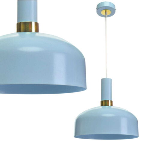 Lampada a sospensione Milagro Malmo blu/oro Ø30 E27
