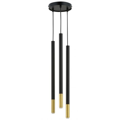 Lampada a sospensione minimal nera/oro Sopel Due 3 G9