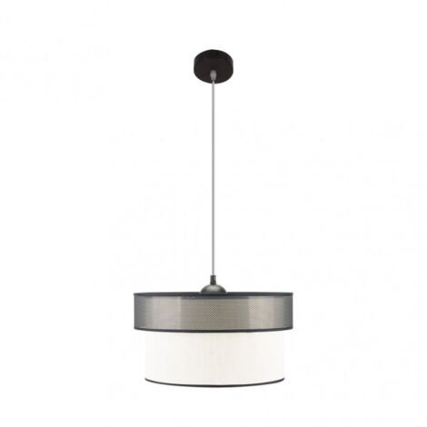 Lampada a sospensione modello FELIX Nero/bianco de 1 luce FABRILAMP