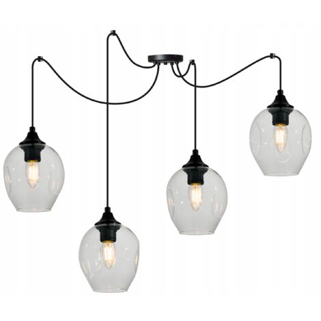 LAMPADA A SOSPENSIONE MODERNA A FORMA DI RAGNO IN VETRO