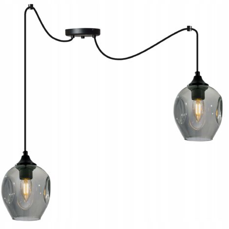 LAMPADA A SOSPENSIONE MODERNA A FORMA DI RAGNO IN VETRO