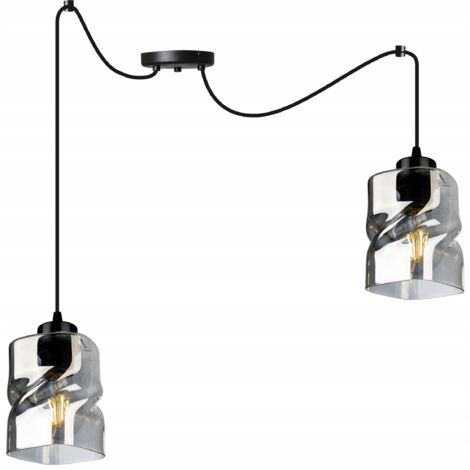 LAMPADA A SOSPENSIONE MODERNA A FORMA DI RAGNO IN VETRO