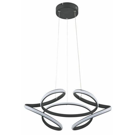 Lampada a sospensione moderna antracite Narida LED 40W