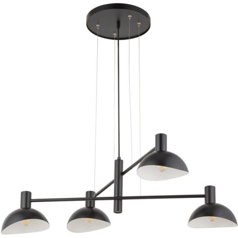 Lampada a sospensione moderna Artis 4 luci E14 nera Sigma