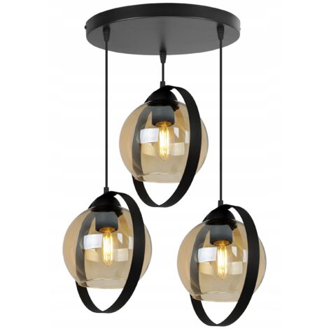 LAMPADA A SOSPENSIONE MODERNA CON ANELLI IN VETRO