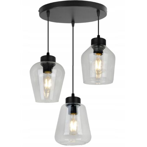LAMPADA A SOSPENSIONE MODERNA ED ELEGANTE CON PARALUME IN VETRO