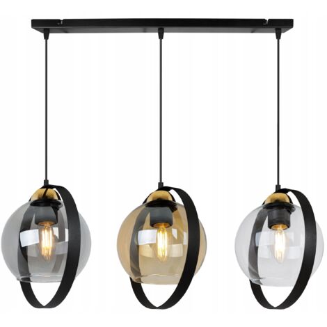 LAMPADA A SOSPENSIONE MODERNA IN VETRO CON ANELLI MIX