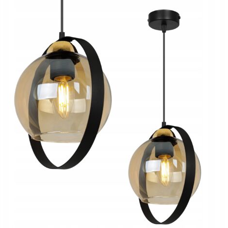 LAMPADA A SOSPENSIONE MODERNA LAMPADA AD ANELLO IN VETRO