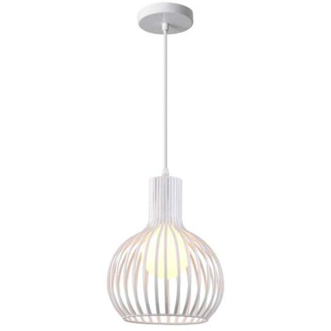 Lampada a Sospensione Moderna, Lampadario a Soffitto a Forma di Vaso a Forma di Gabbia di Metallo Lampada da Soffitto per Camera da Letto Soggiorno Cucina Sala da Pranzo Ristorante - Diametro 20 cm, B
