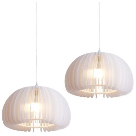 Lampada a Sospensione Moderna Lampadario da Soffitto Elegante Plafoniera Regolabile Ø32CM 2 Pezzi