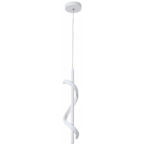 WOTTES Lampada a Sospensione Moderna LED Lampadario a Soffitto Creativa Spirale Bianca Luce Bianco Caldo