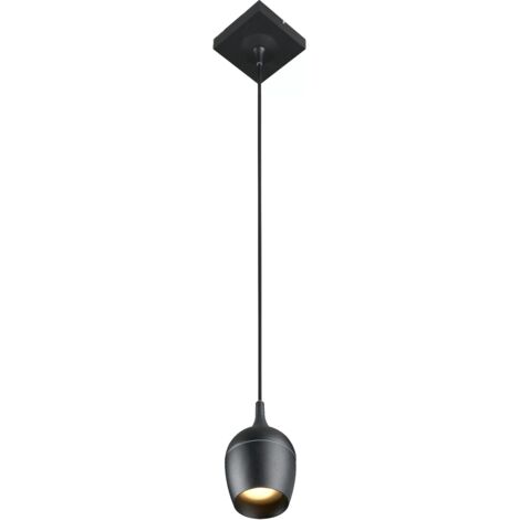 Lampada a sospensione moderna metallo nero Preston 1xGU10 Lucide