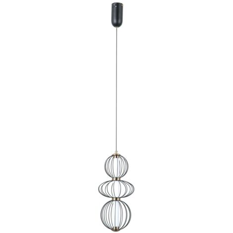 Lampada a sospensione moderna nera opaca a gabbia LED 10W Italux