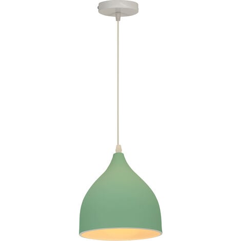 WOTTES Lampada a Sospensione Moderna Nordica Interna Lampadario da Soffitto Metallo Regolabile Verde Chiaro