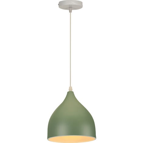 WOTTES Lampada a Sospensione Moderna Nordica Interna Lampadario da Soffitto Metallo Regolabile Verde Scuro