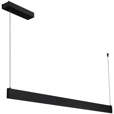Lampada a sospensione moderna oblunga nera, LED a colori variabili 36W LINEA Milagro