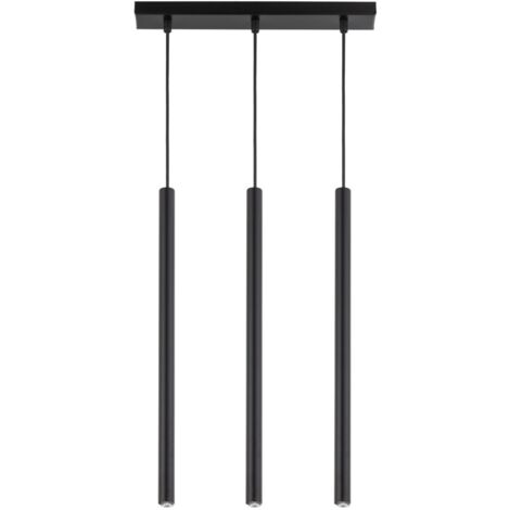 Lampada a sospensione moderna Sopel nera 3 luci G9 Sigma