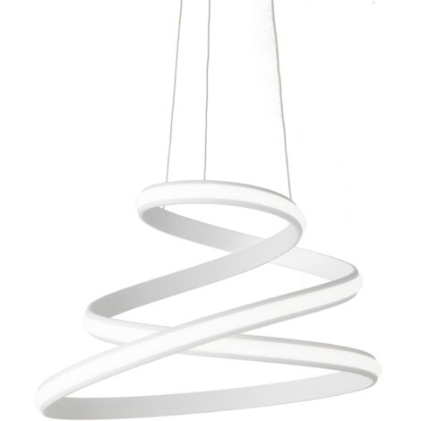Lampada a sospensione moderna VUELTA a LED in metallo verniciato D57 cm BIANCO