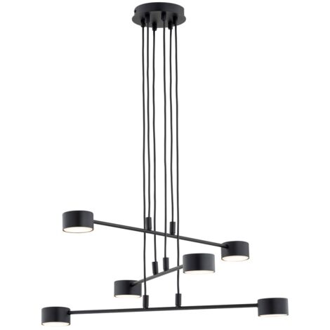 Lampada a sospensione MODUS nera 6 luci GX53 Emibig