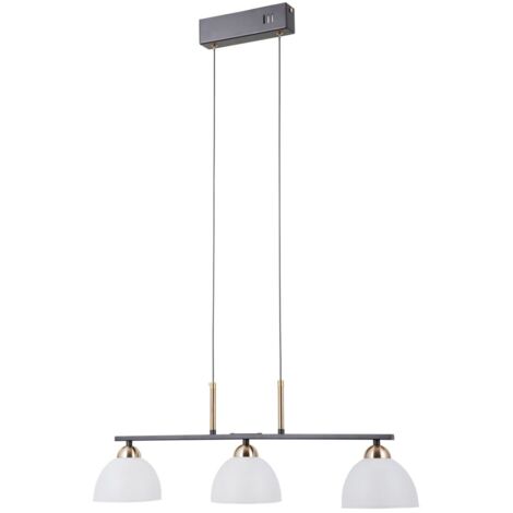 Lampada a sospensione Montiela nero oro LED 15W Italux