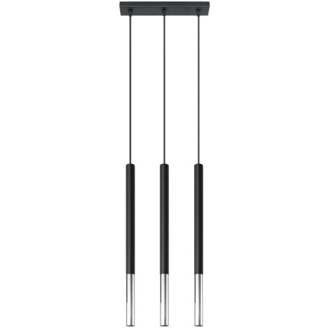 Lampada a sospensione Mozaica nero/cromato 30x90x5cm Sollux