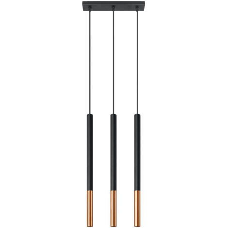 Lampada a sospensione Mozaica nero/rame 30x90x5cm Sollux