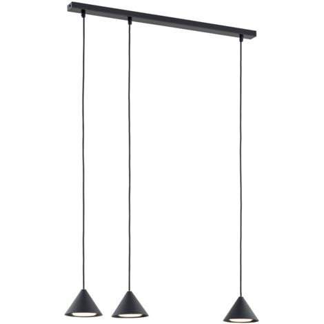 Lampada a sospensione nera ELIT 3 luci GX53 Emibig