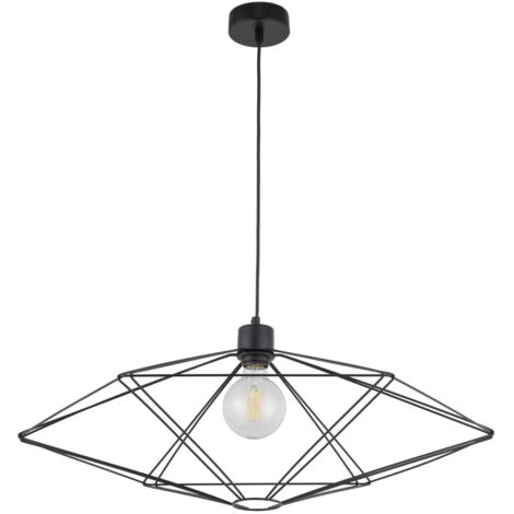 Lampada a sospensione nera industriale 73 cm Vario E27 Sigma