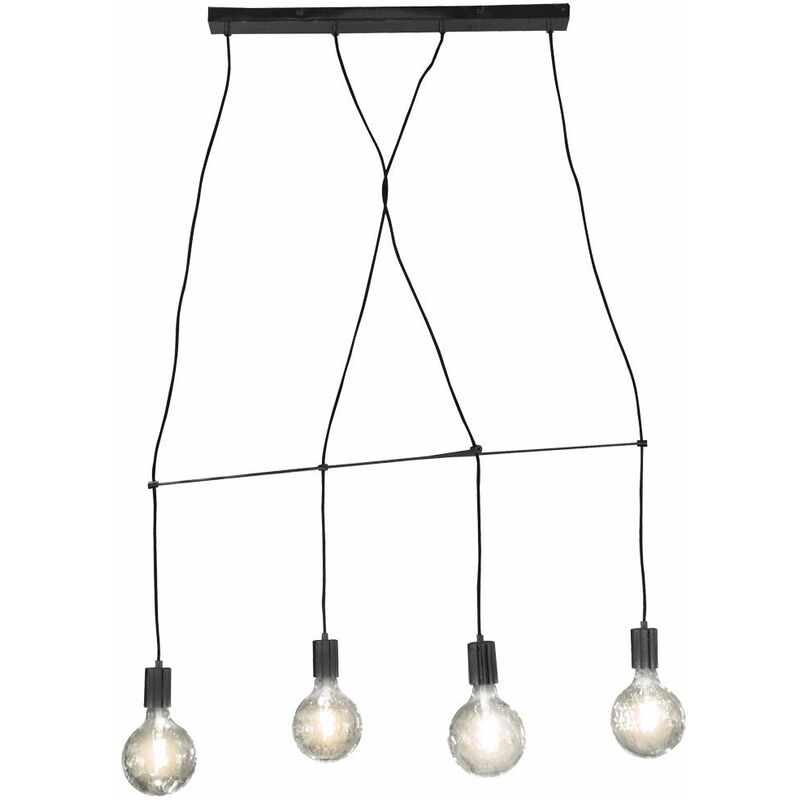 Image of Etc-shop - Lampada a sospensione nera lampada a pendolo soggiorno sala da pranzo illuminazione faretti a soffitto