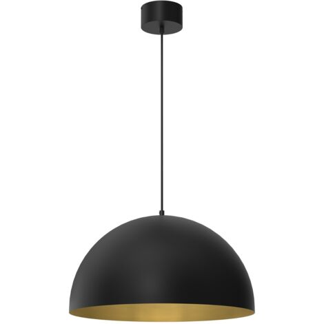 Lampada a sospensione nera oro Single Luminex E27 Ø50