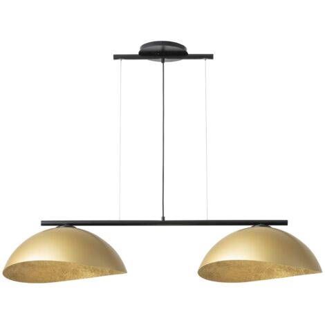 Lampada a sospensione nera oro Solar 48 cm 2xE27 Sigma