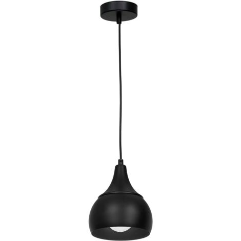 Lampada a sospensione nera per tavolo Aktan E27 Luminex
